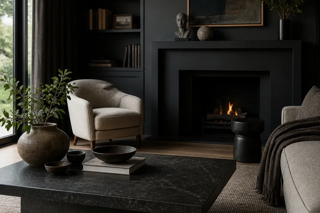 Cosy dark living room ideas look expensive