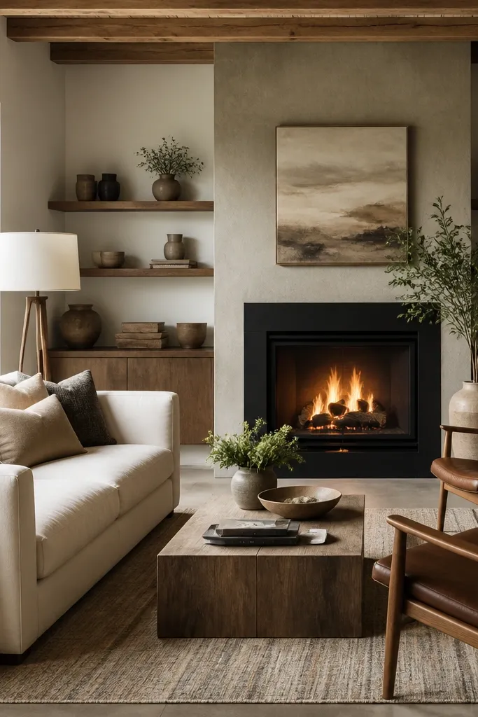 Cosy living room ideas with fireplace