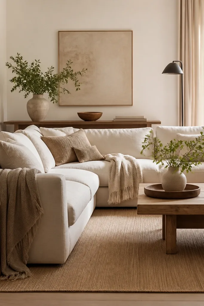 Cosy neutral living room ideas easy
