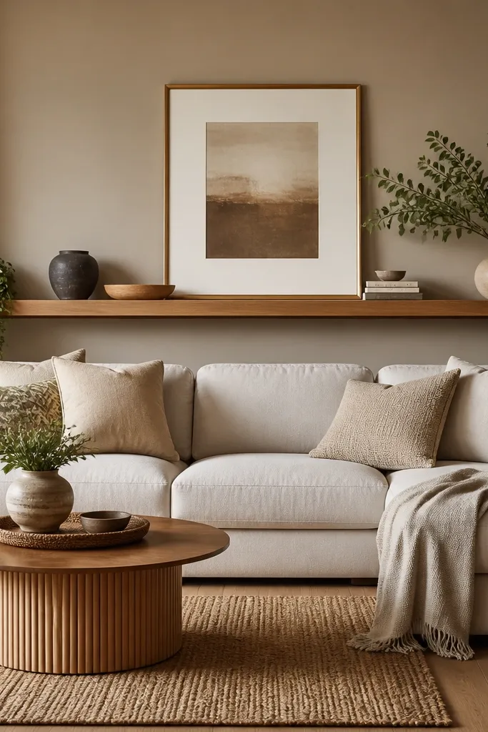 Cozy Living Area Sofa Back Wall Ideas
