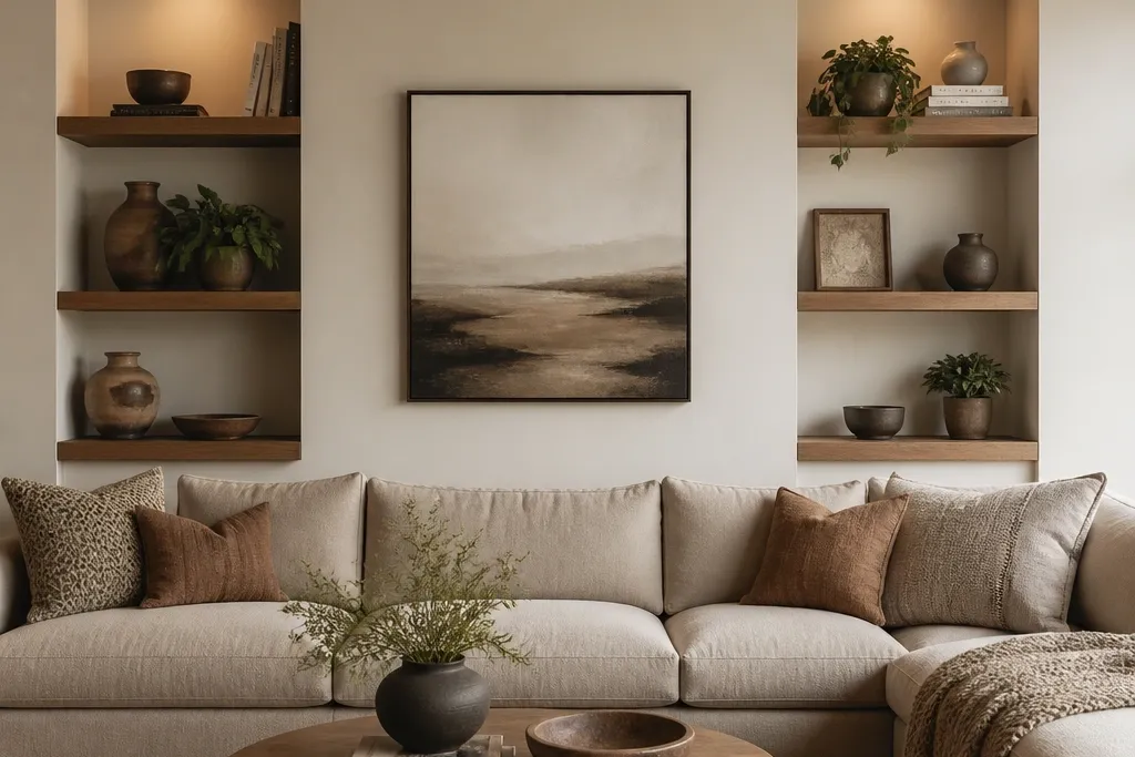 Cozy Living Sofa Back Wall Design Ideas