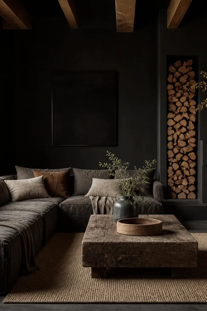 Dark cosy living room ideas all year
