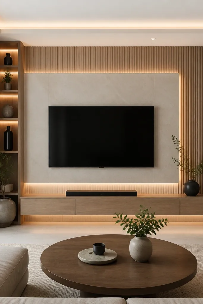 Easy Beginner TV Wall Design Luxury Ideas