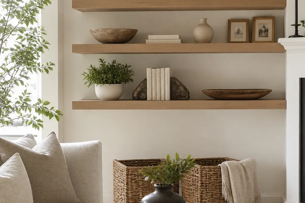 Floating Shelves Living Room all year decor
