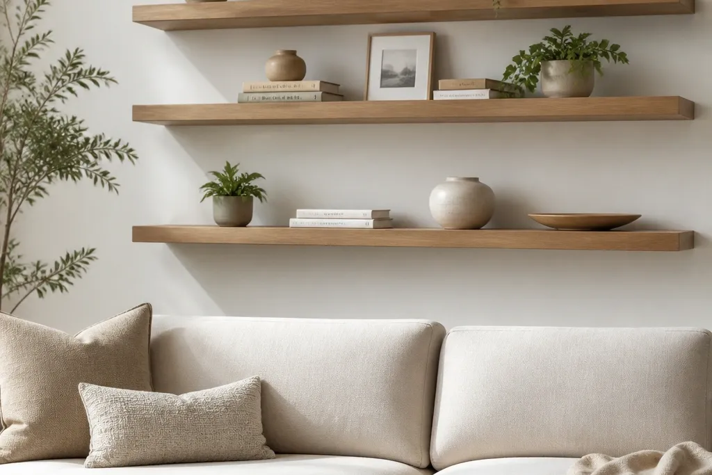 Floating Shelves Living Room beginner ideas