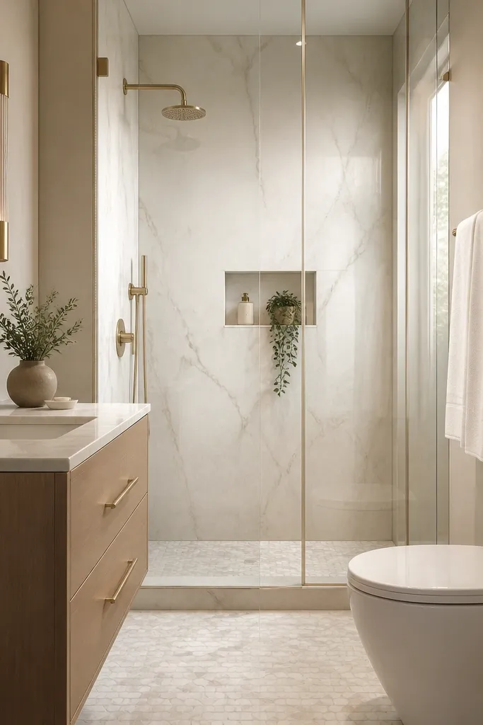 Luxe High End Small Full Bathroom Ideas on a Small Footprint