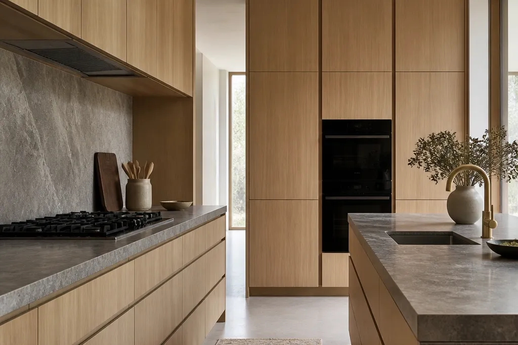 Rift white oak kitchen cabinets modern