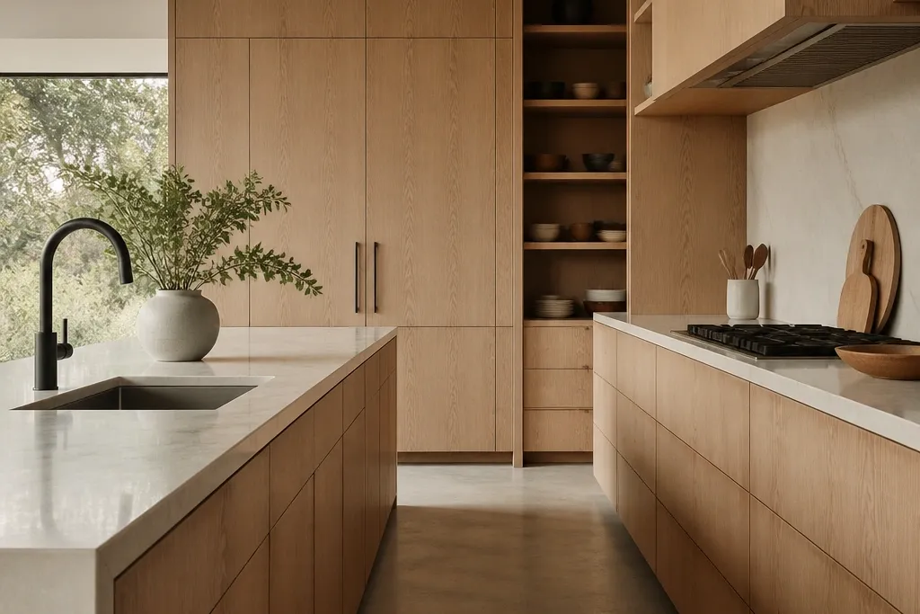 Rift white oak kitchen cabinets stunning