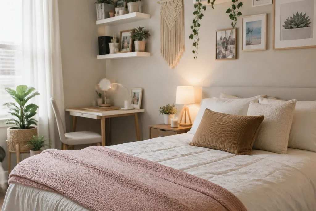 Renter-Friendly Room Interior Bedroom Ideas No Drill