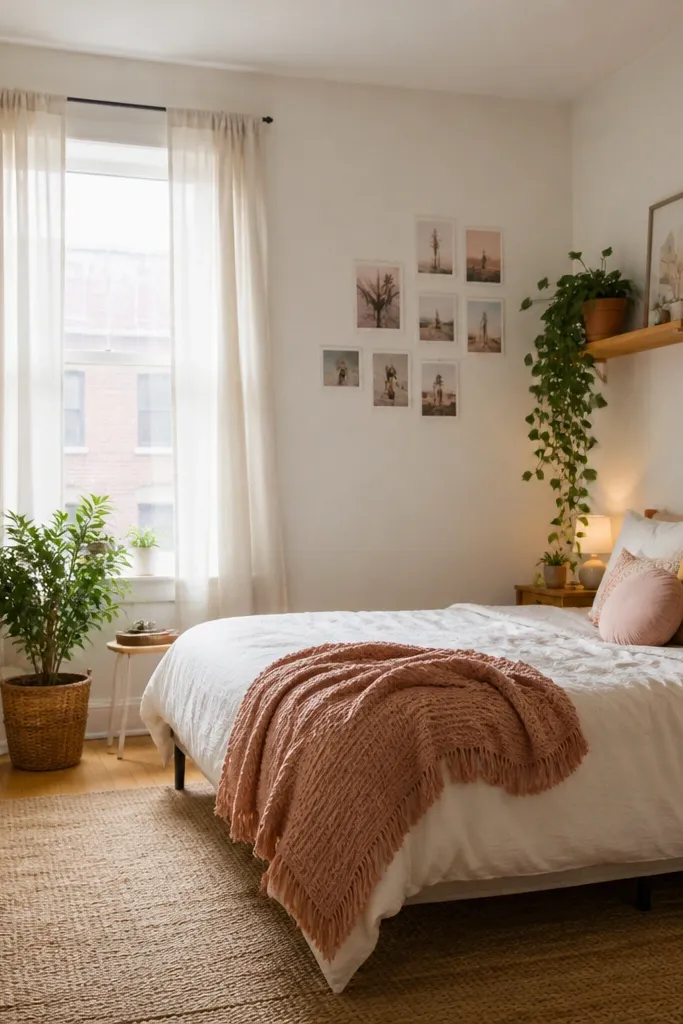 Renter-Friendly Room Interior Bedroom Ideas No Drill