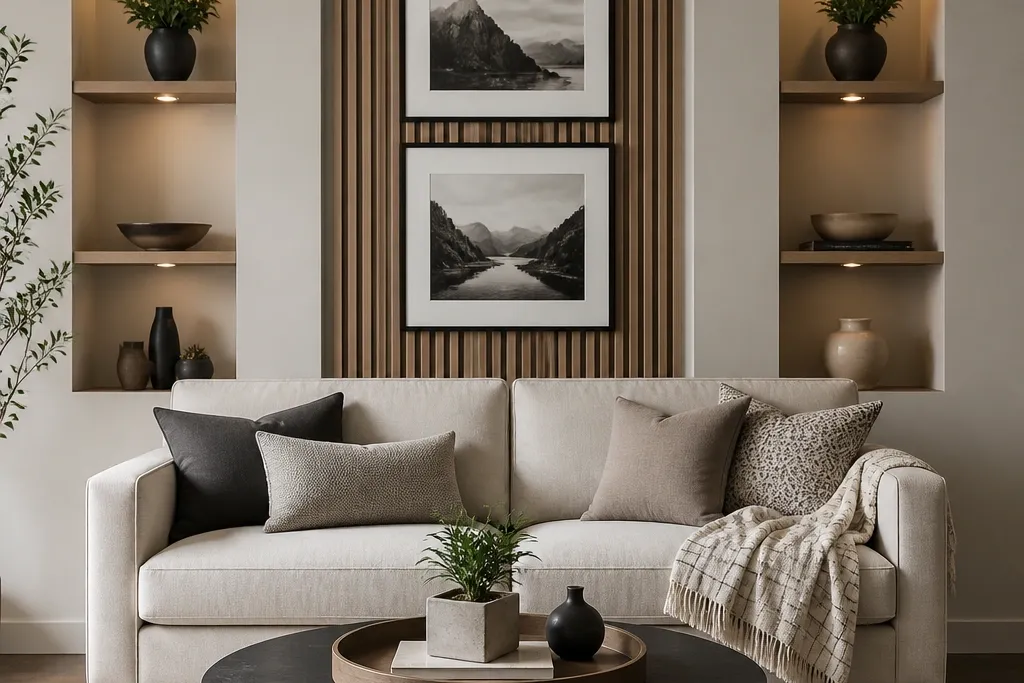 Small Space Modern Living Room Sofa Back Wall Ideas