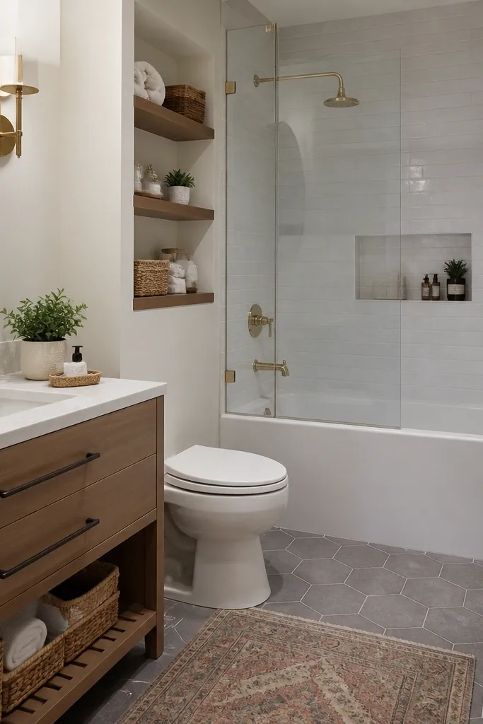 With Storage Small Full Bathroom Ideas for Real Life